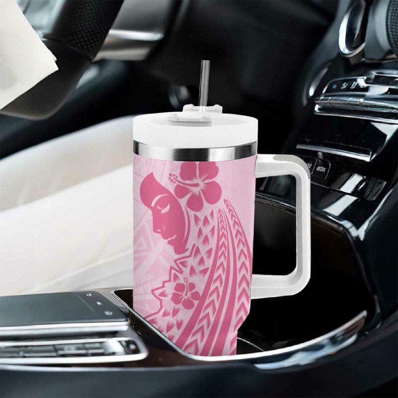 Pacific Girl and Butterfly Cancer Ribbon Custom Stanley Quencher 40oz Stainless Steel Tumbler With Handle - Threewoofs - Image 8