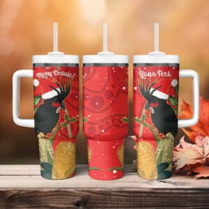 Palm Cockatoo Australia Christmas Merry Chrissie ‚Äì Banksia Flowers Custom Stanley Quencher 40oz Stainless Steel Tumbler With Handle - Threewoofs