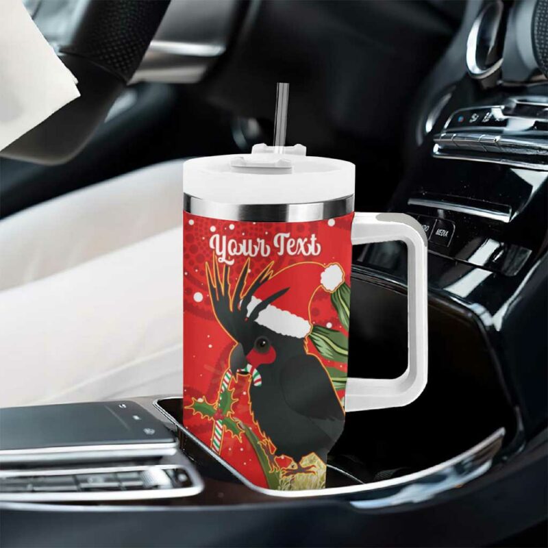 Palm Cockatoo Australia Christmas Merry Chrissie ‚Äì Banksia Flowers Custom Stanley Quencher 40oz Stainless Steel Tumbler With Handle - Threewoofs - Image 8