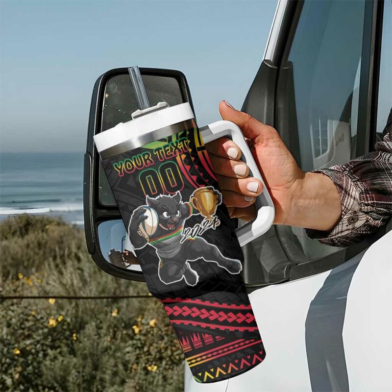 Panthers Champion Grand Final 2024 With Polynesian Style Custom Stanley Quencher 40oz Stainless Steel Tumbler With Handle - Threewoofs - Image 7