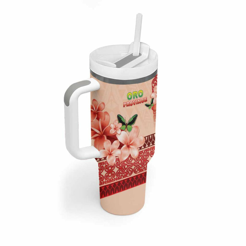 Papua New Guinea Oro Province Oro Birdwing Butterfly Custom Stanley Quencher 40oz Stainless Steel Tumbler With Handle - Threewoofs - Image 2