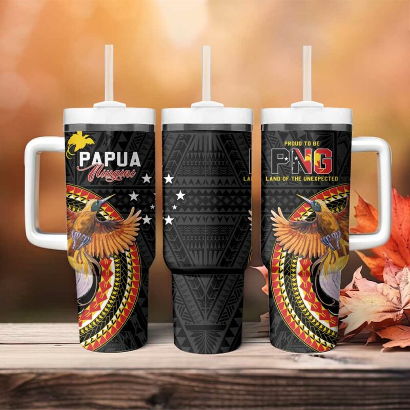 Papua New Guinea Tok Pisin Wik Land Of The Unexpected Custom Stanley Quencher 40oz Stainless Steel Tumbler With Handle - Threewoofs - Image 4