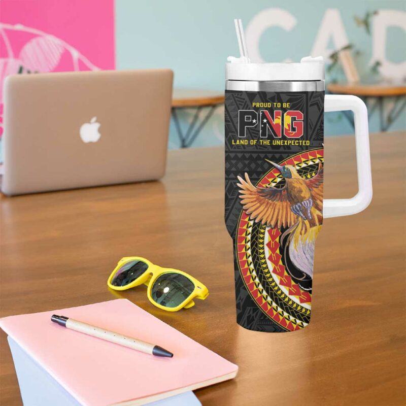 Papua New Guinea Tok Pisin Wik Land Of The Unexpected Custom Stanley Quencher 40oz Stainless Steel Tumbler With Handle - Threewoofs - Image 5