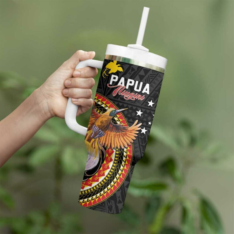 Papua New Guinea Tok Pisin Wik Land Of The Unexpected Custom Stanley Quencher 40oz Stainless Steel Tumbler With Handle - Threewoofs - Image 3