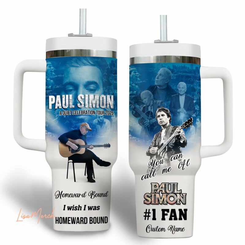 Paul Simon Music Custom Stanley Quencher 40oz Stainless Steel Tumbler With Handle - Threewoofs - Image 2