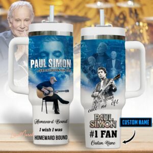 Paul Simon Music Custom Stanley Quencher 40oz Stainless Steel Tumbler With Handle - Threewoofs
