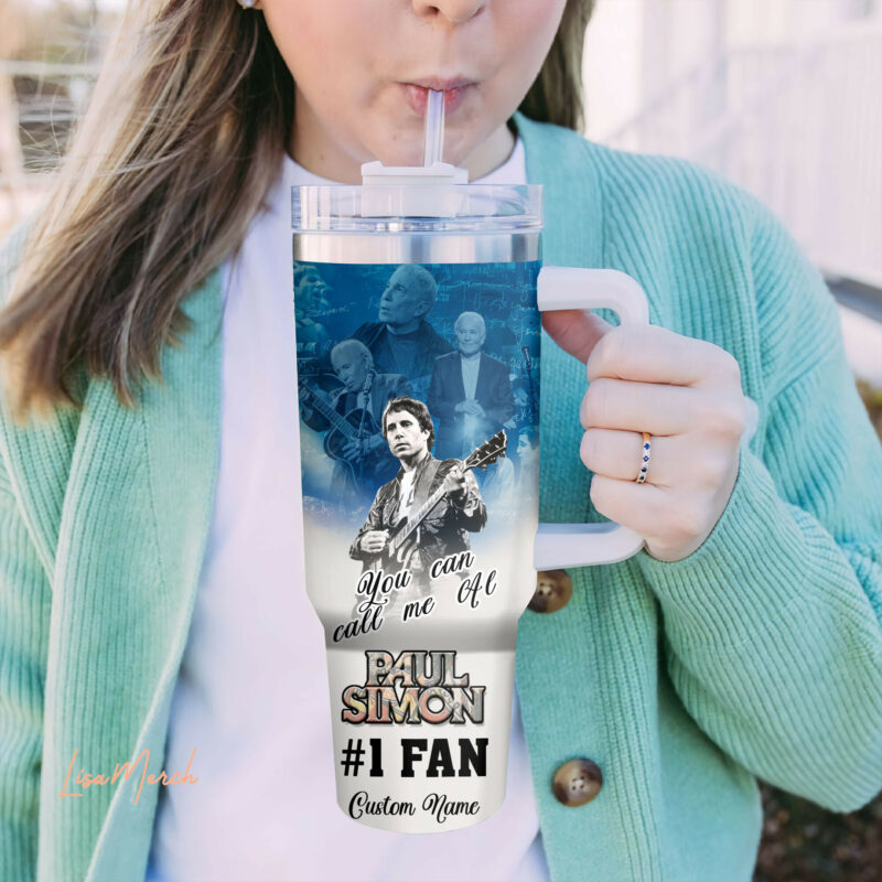 Paul Simon Music Custom Stanley Quencher 40oz Stainless Steel Tumbler With Handle - Threewoofs - Image 5