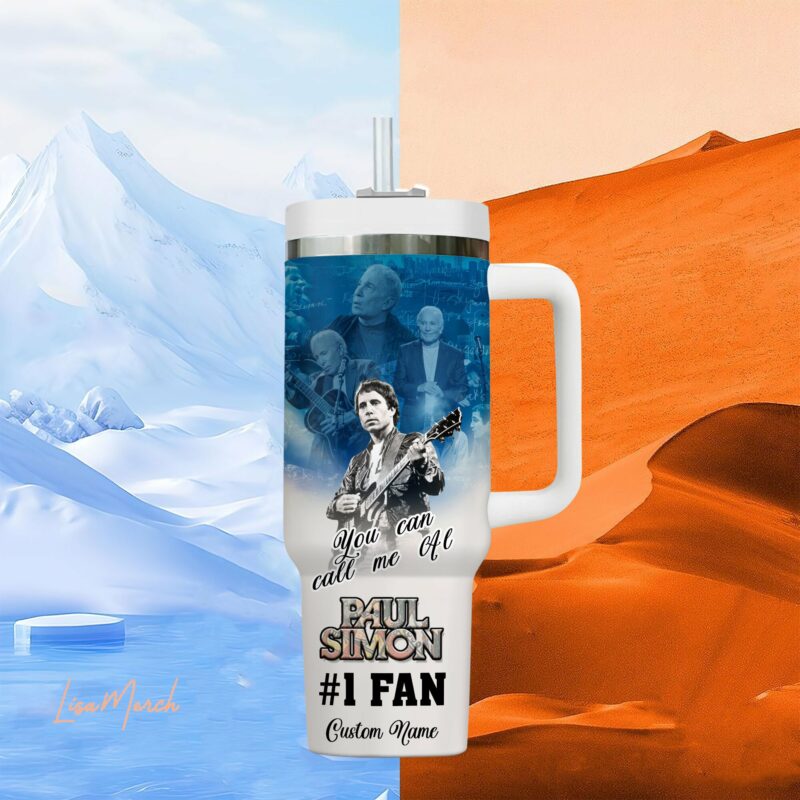 Paul Simon Music Custom Stanley Quencher 40oz Stainless Steel Tumbler With Handle - Threewoofs - Image 3