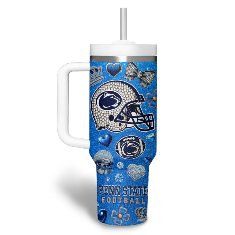 Penn State Nittany Lions NCAA Sports Custom Stanley Quencher 40oz Stainless Steel Tumbler With Handle - Threewoofs - Image 4