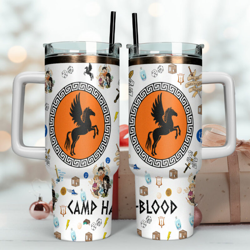 Percy Jackson Movies Custom Stanley Quencher 40oz Stainless Steel Tumbler With Handle - Threewoofs - Image 4