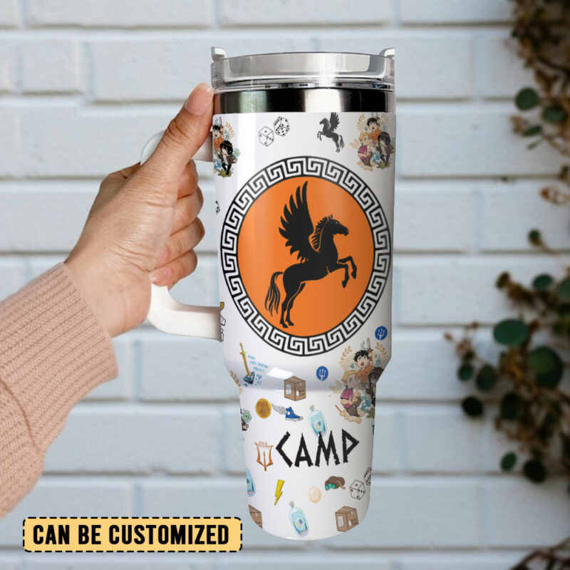 Percy Jackson Movies Custom Stanley Quencher 40oz Stainless Steel Tumbler With Handle - Threewoofs - Image 3