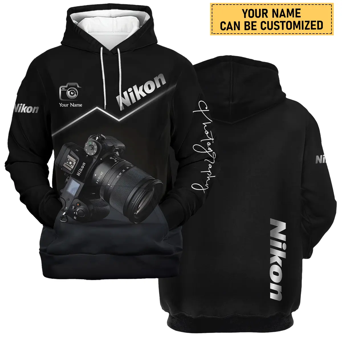 Personalized Gift Custom Name Nikon Camera Photography All Over Prints BLPT81124A1NK - Hoodie
