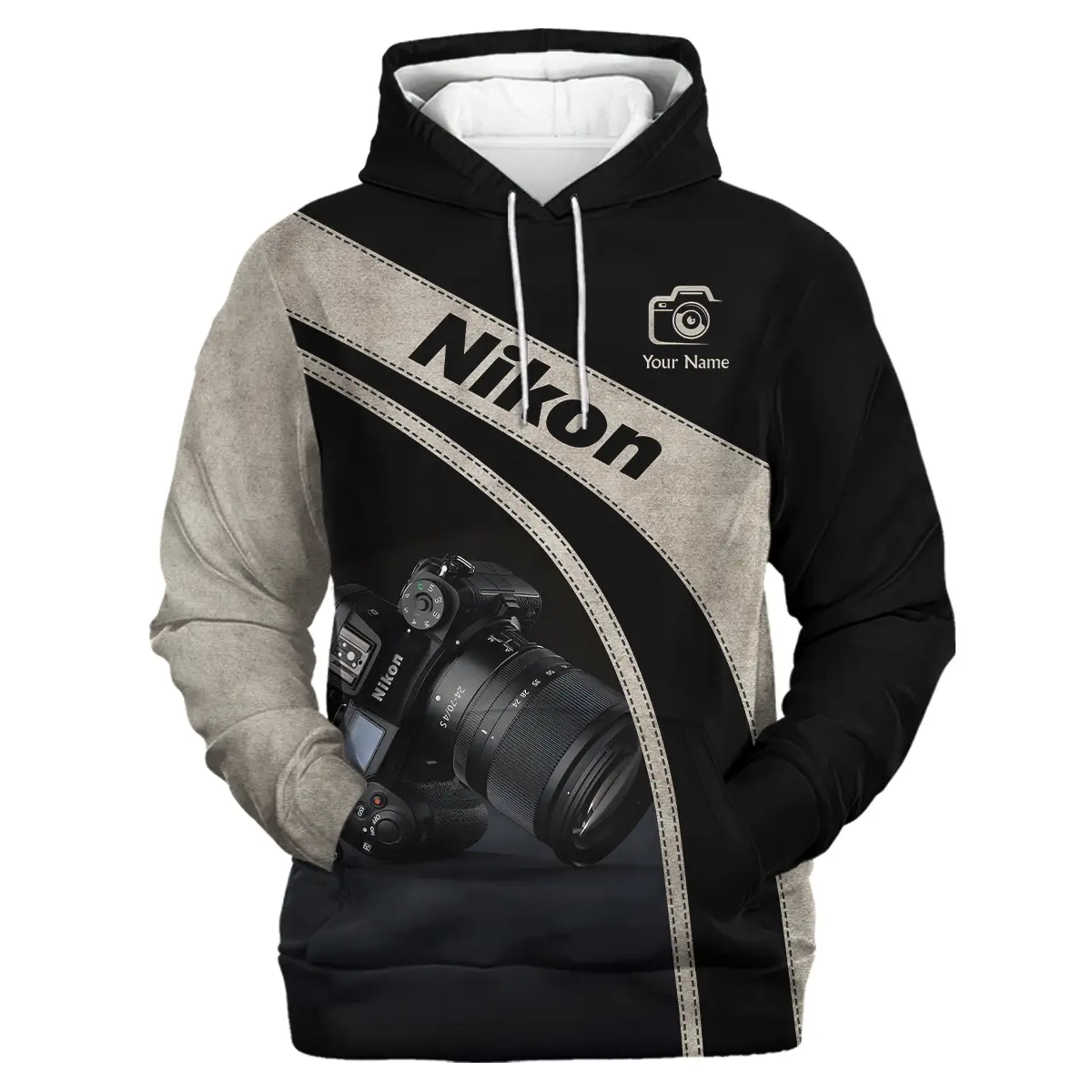 Personalized Gift Custom Name Nikon Camera Photography All Over Prints BLPT91124A1NK - Hoodie - Image 2