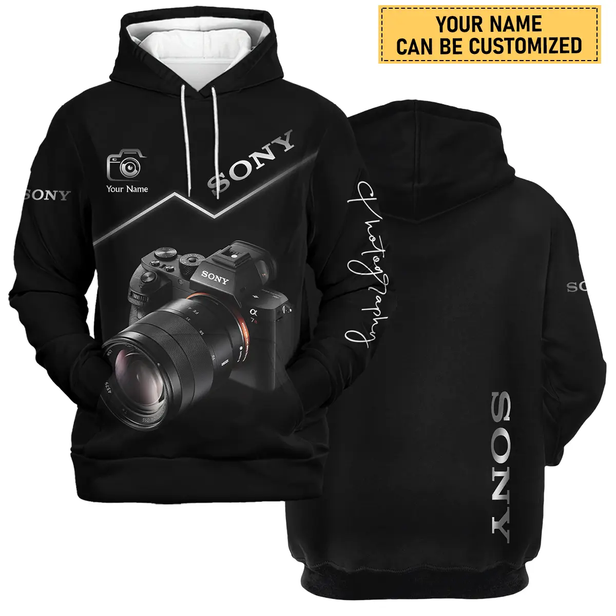 Personalized Gift Custom Name Sony Camera Photography All Over Prints BLPT81124A1SN - Hoodie