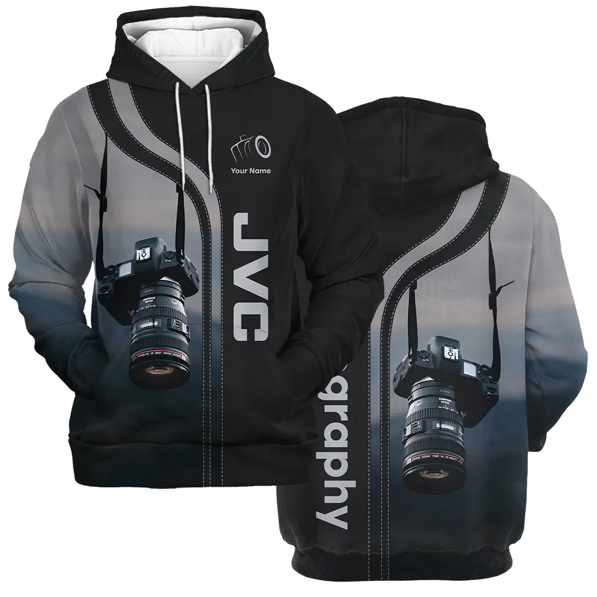 Personalized Gifts Custom Your Name JVC Photography Videography All Over Prints BL251024A1JVC - Hoodie
