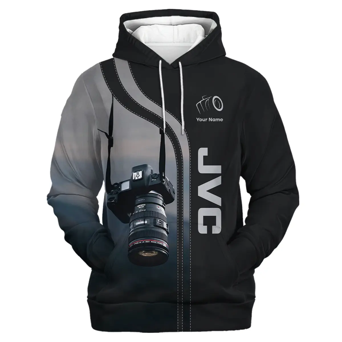 Personalized Gifts Custom Your Name JVC Photography Videography All Over Prints BL251024A1JVC - Hoodie - Image 2