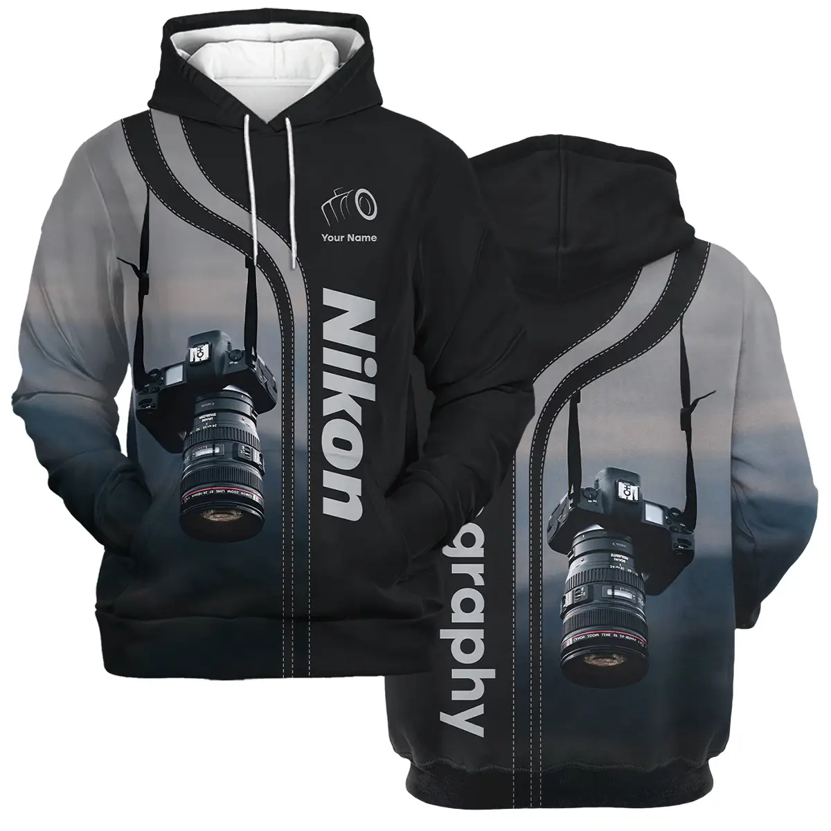 Personalized Gifts Custom Your Name Nikon Photography Videography All Over Prints BL251024A1NK - Hoodie