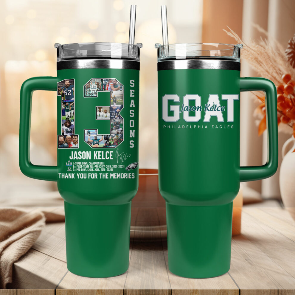 Jason Kelce Commemorative Tumbler - 13 Seasons with Philadelphia Eagles
