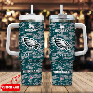 Custom Name Philadelphia Eagles Tumbler - Perfect Gift for NFL Fans