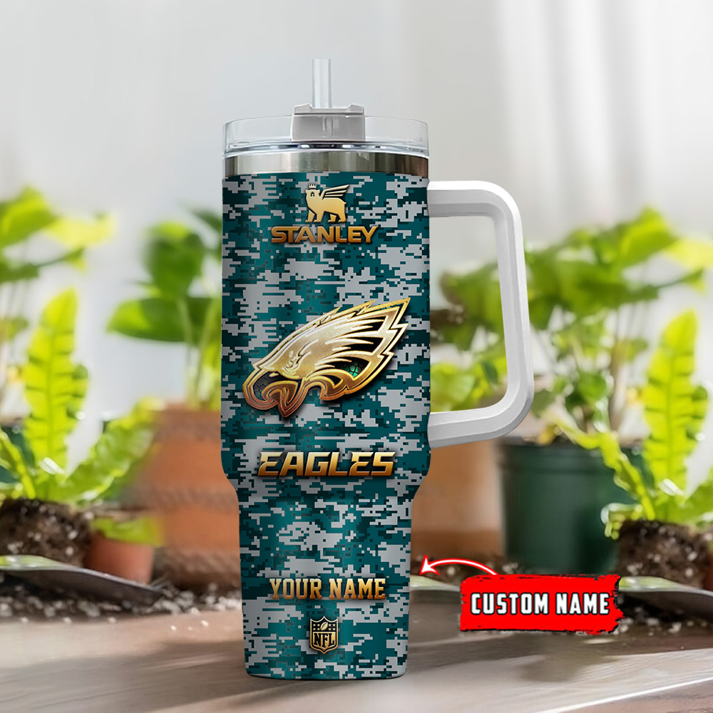 Customizable Eagles Tumbler with Handle - Show Your Team Pride! - Image 2