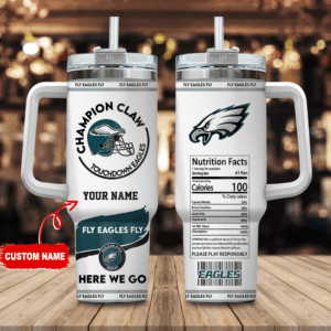 Customizable Eagles Fan Mug - Personalized Champion Claw Touchdown Design
