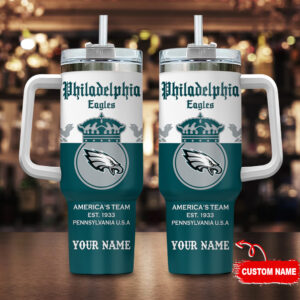 Custom Philadelphia Eagles Tumbler - Personalized NFL Fan Gift