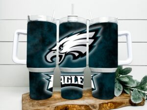 Eagles Fan Stainless Steel Tumbler - Insulated Travel Mug with Handle