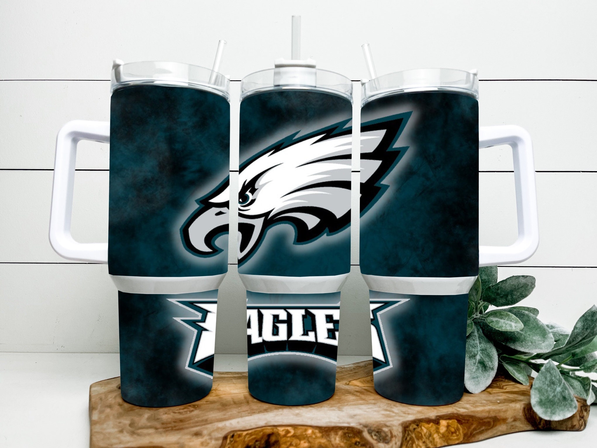 Eagles Fan Stainless Steel Tumbler - Insulated Travel Mug with Handle