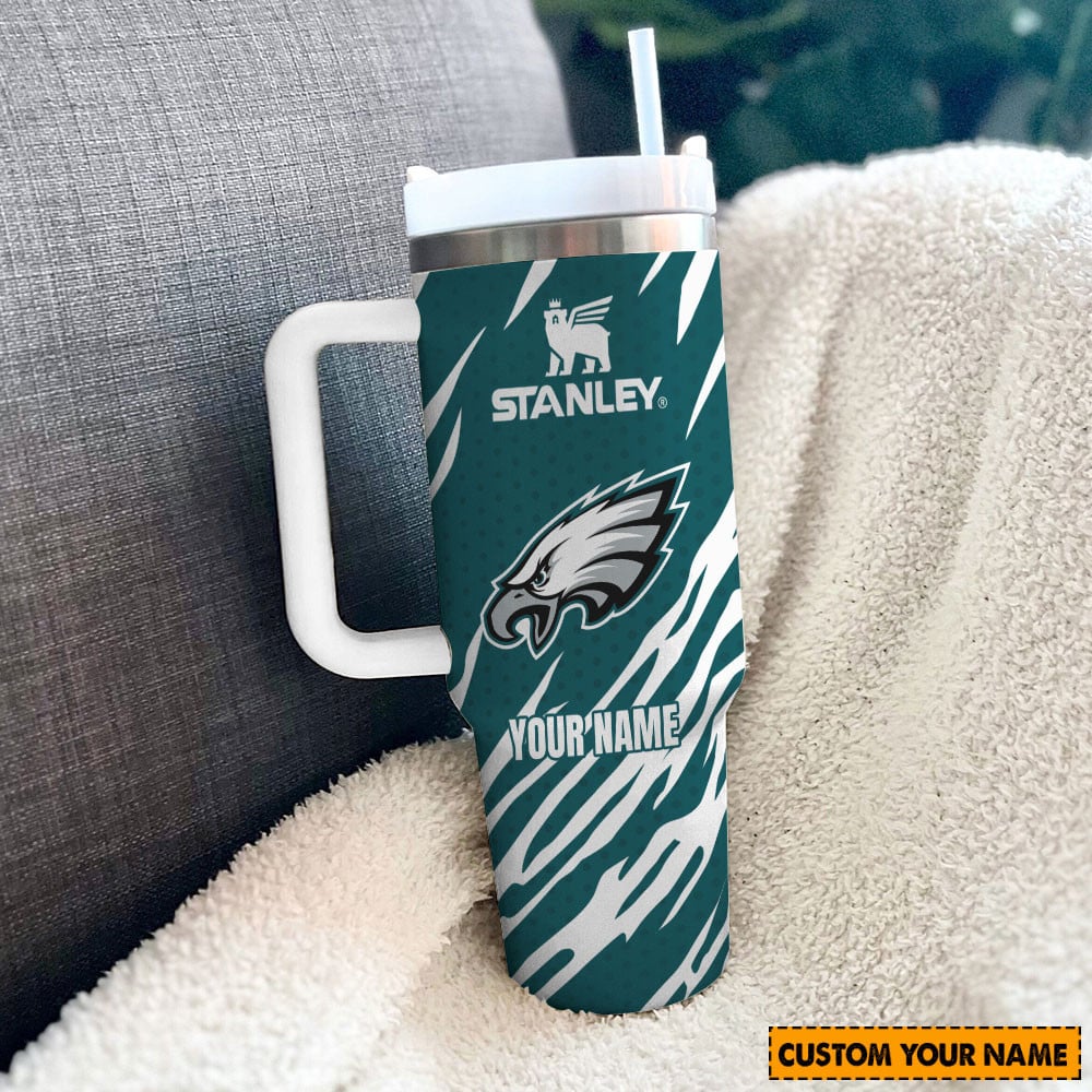 Personalized Stanley Tumbler with Handle - Custom Name & Sports Team Design - Image 2