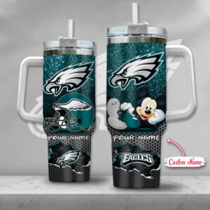 Custom Name Eagles Tumbler with Iconic Character Design - Perfect Gift for Fans!