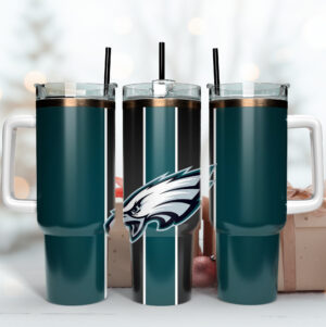 Eagle Emblem Insulated Tumbler with Handle - Perfect Gift for Fans