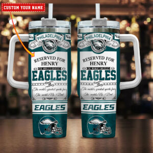 Customizable Eagles Fan Mug with Handle - Perfect Personalized Gift for Sports Lovers
