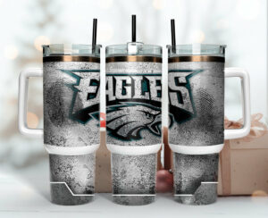 Premium Eagles Insulated Tumbler with Handle - Perfect Gift for Fans