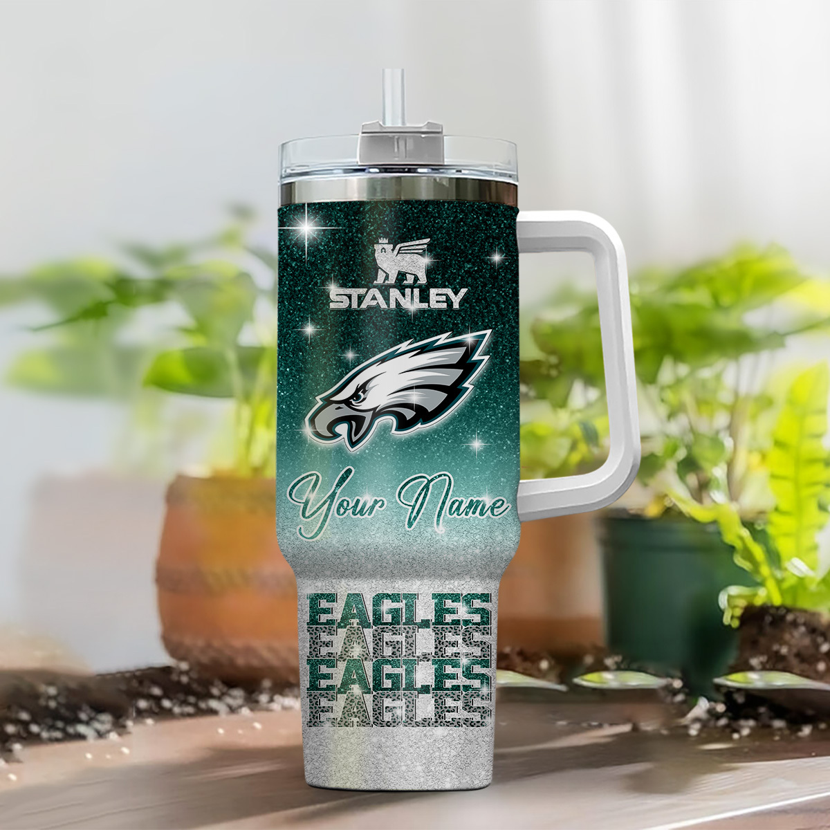 Customizable Stanley Eagles Tumbler with Handle - Show Your Team Spirit - Image 2