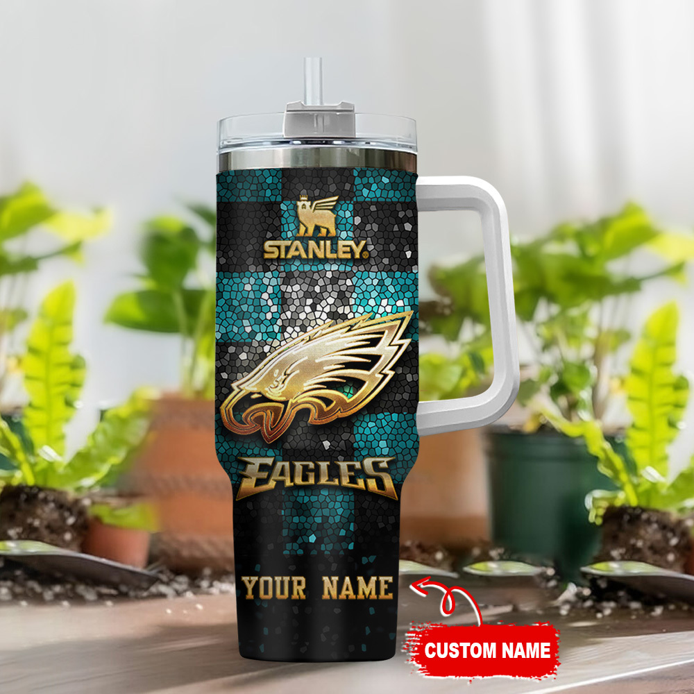Customizable Eagles Tumbler with Handle - Show Your Team Spirit! - Image 2