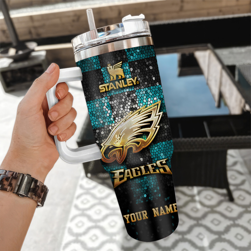 Customizable Eagles Tumbler with Handle - Show Your Team Spirit! - Image 3