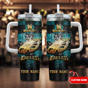 Customizable Eagles Tumbler with Handle - Show Your Team Spirit!
