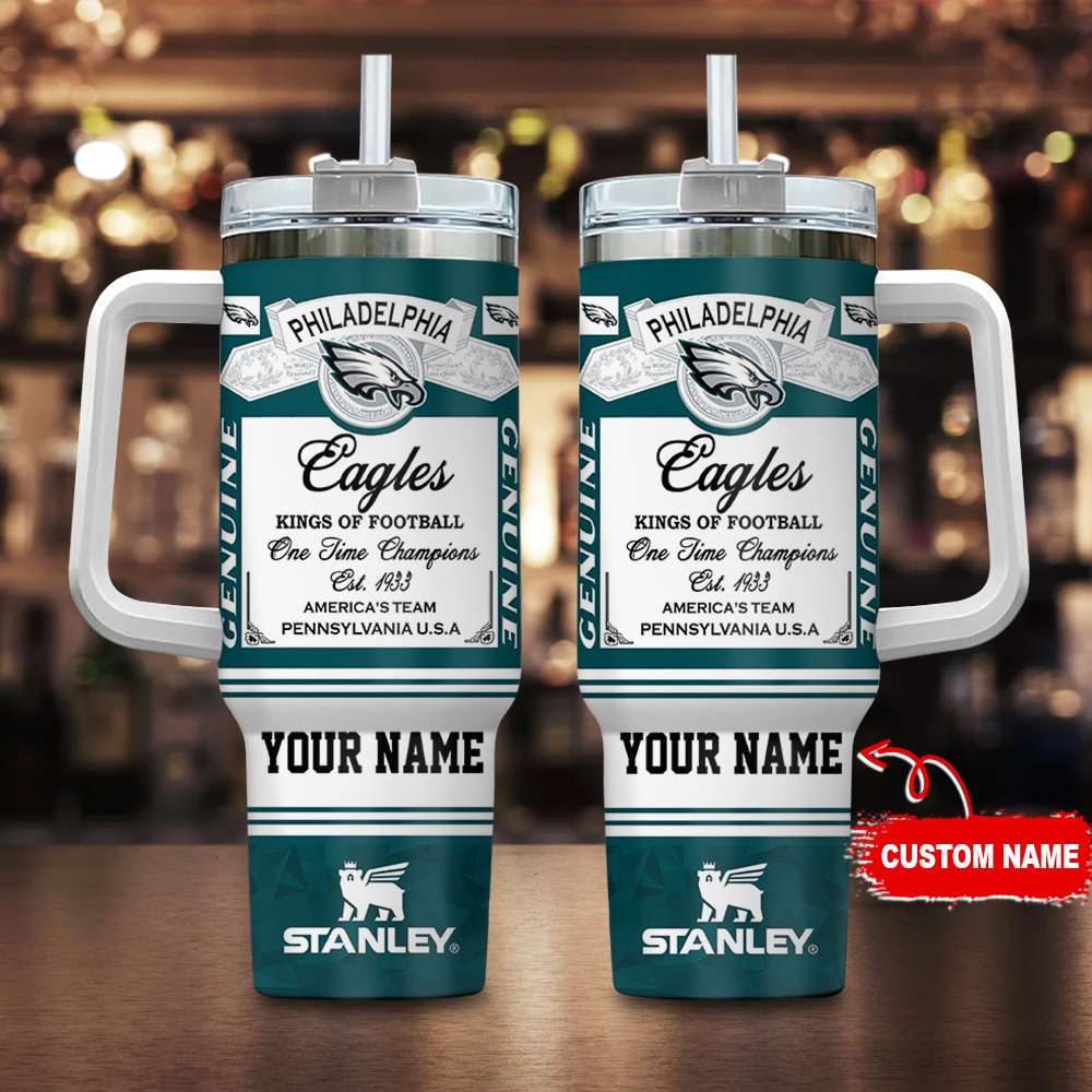 Personalized Philadelphia Eagles Stanley Cup – Custom Name Football Tumbler