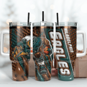 Eagles Fan 40oz Tumbler Mug with Straw - Unique Gift for Football Enthusiasts