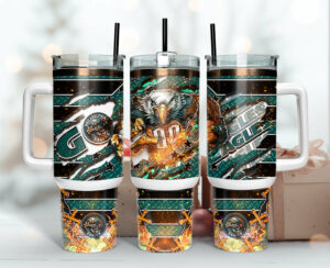 Exclusive Eagles Themed Tumbler Mug - Perfect Gift for Fans