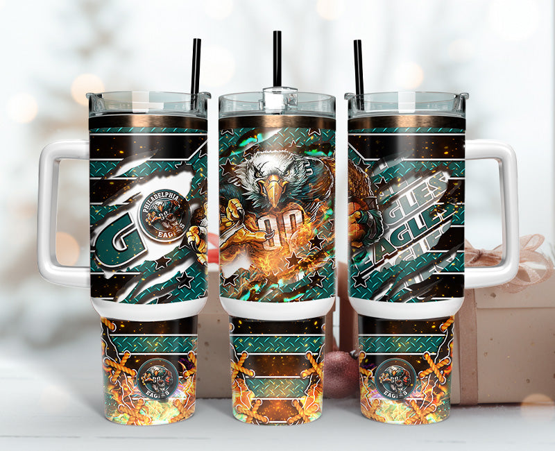 Exclusive Eagles Themed Tumbler Mug - Perfect Gift for Fans