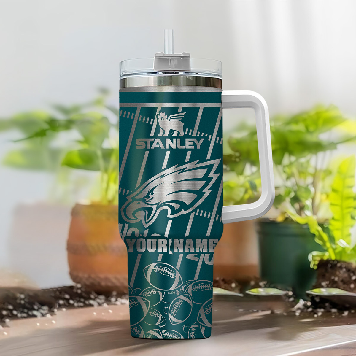 Customizable Stanley Sports Tumbler with Handle & Straw - Show Your Team Spirit! - Image 2