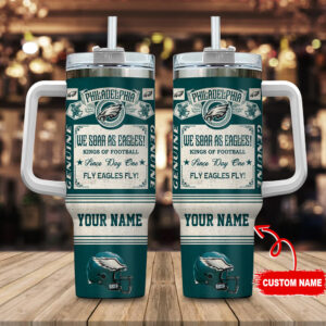 Customizable Philadelphia Eagles Travel Mug - Show Your Team Spirit!