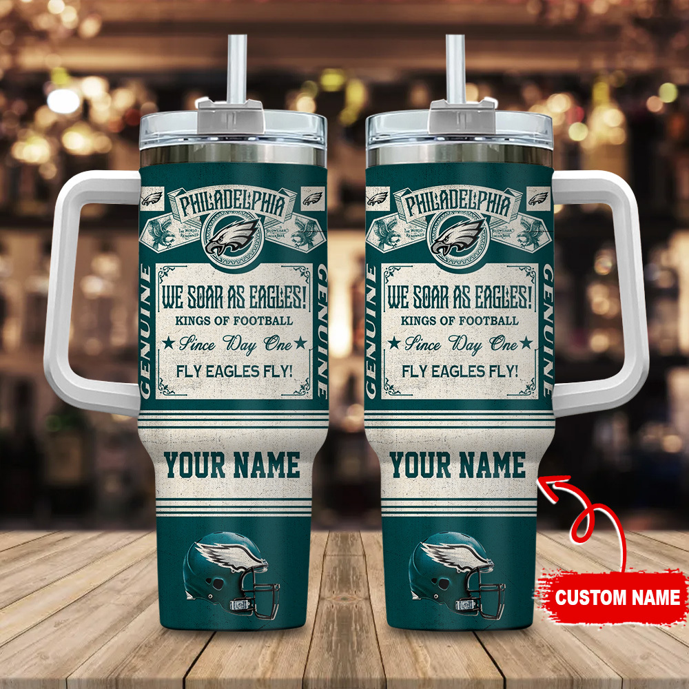 Customizable Philadelphia Eagles Travel Mug - Show Your Team Spirit!