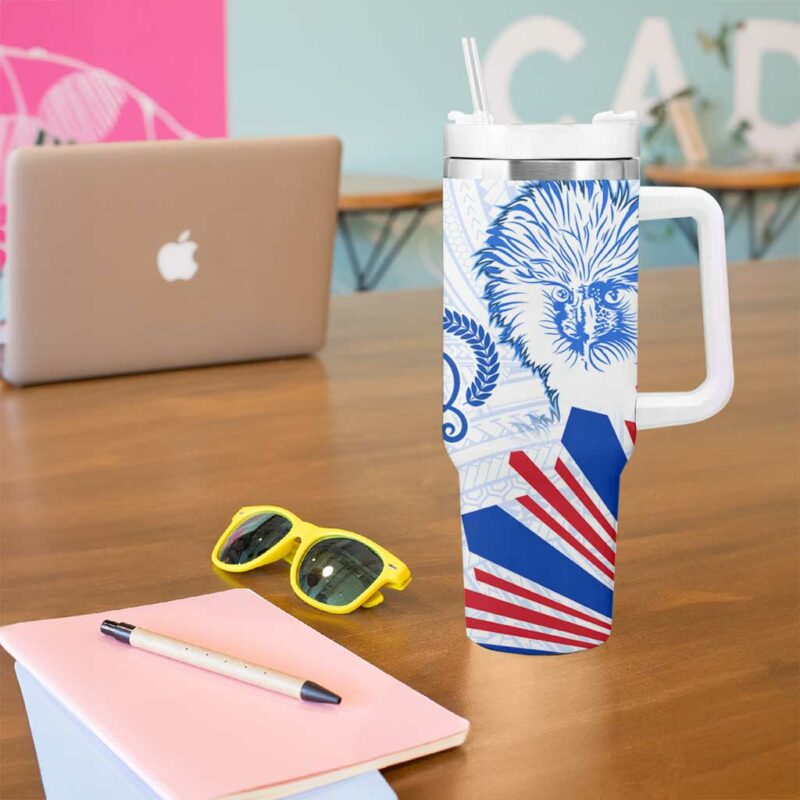 Philippines Barong Sun of Philippinas With Eagles Custom Stanley Quencher 40oz Stainless Steel Tumbler With Handle - Threewoofs - Image 5