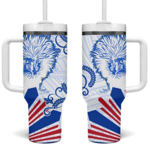 Philippines Barong Sun of Philippinas With Eagles Custom Stanley Quencher 40oz Stainless Steel Tumbler With Handle - Threewoofs
