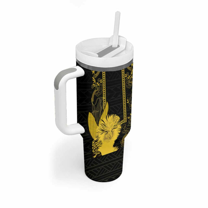 Philippines Eagle Barong Filipino Eight Rayed Gold Sun Custom Stanley Quencher 40oz Stainless Steel Tumbler With Handle - Threewoofs - Image 2
