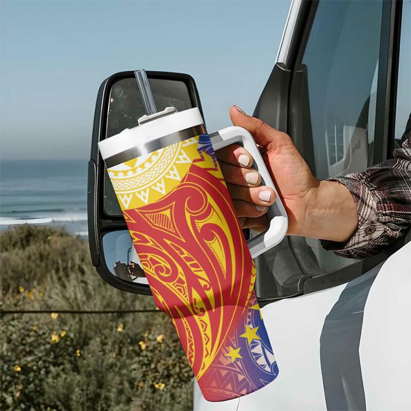 Philippines Pilipinas Polynesian Custom Stanley Quencher 40oz Stainless Steel Tumbler With Handle - Threewoofs - Image 7