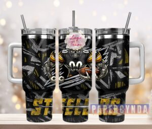 Football Skull Tumbler with Handle & Straw - Unique Sports Fan Gift