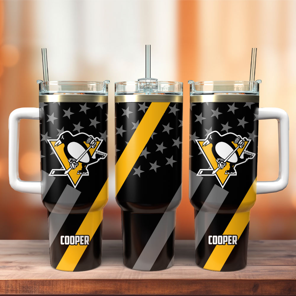 Custom Hockey Team Tumbler with Handle - Personalized Fan Gift
